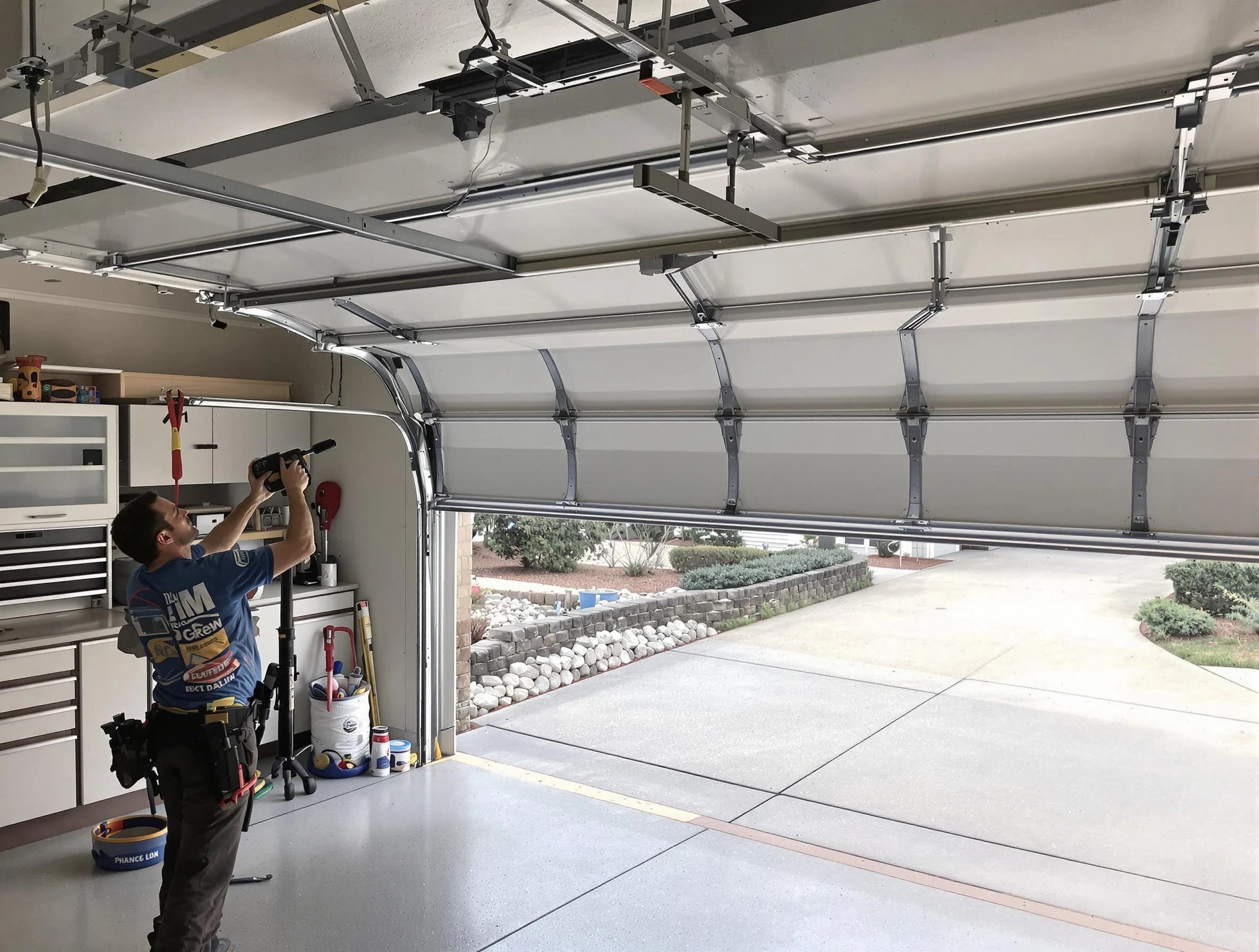 Garage door track repair service by Cherry Creek Garage Door Repair in Cherry Creek
