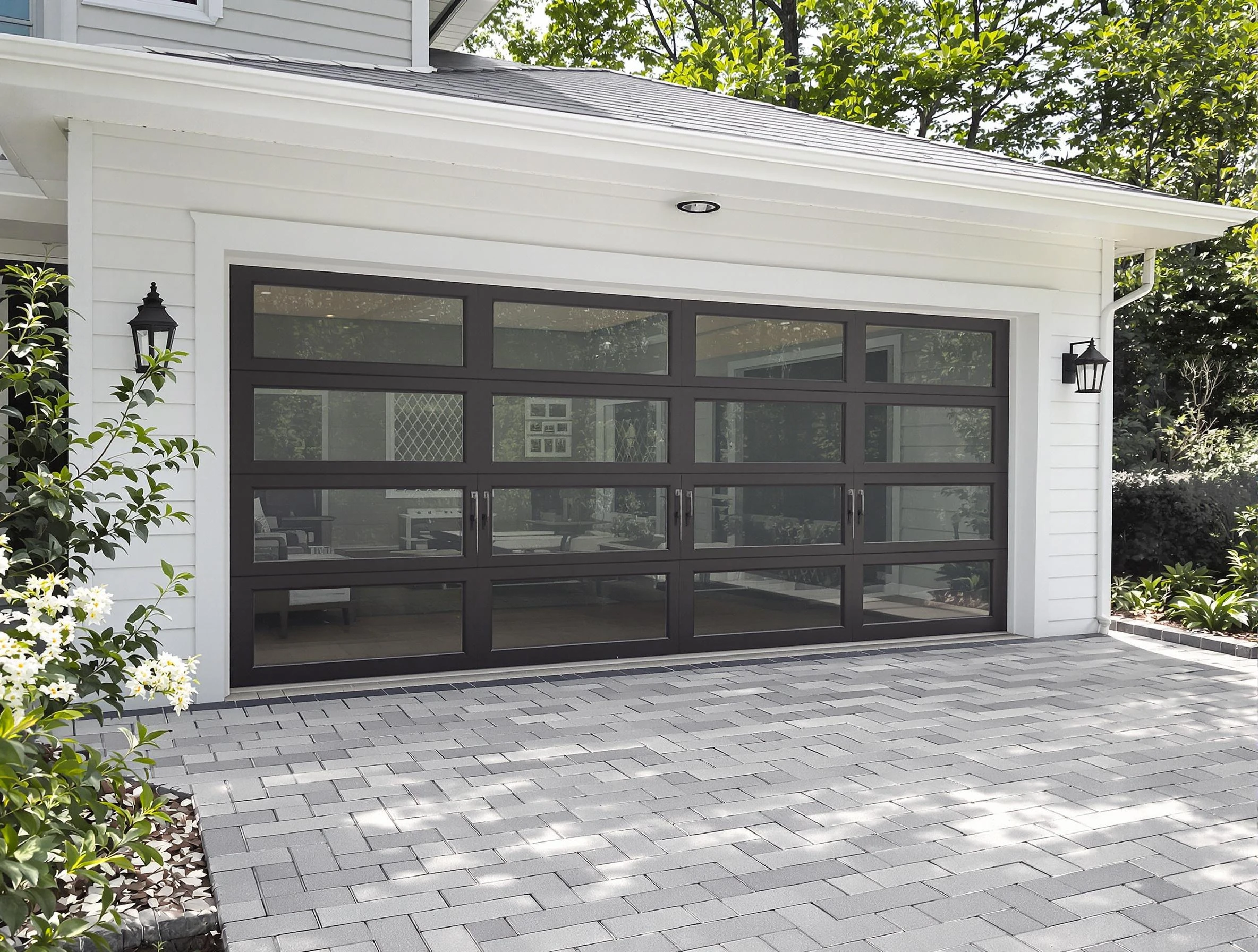 Cherry Creek Garage Door Repair design specialist presenting custom garage door options to Cherry Creek homeowner