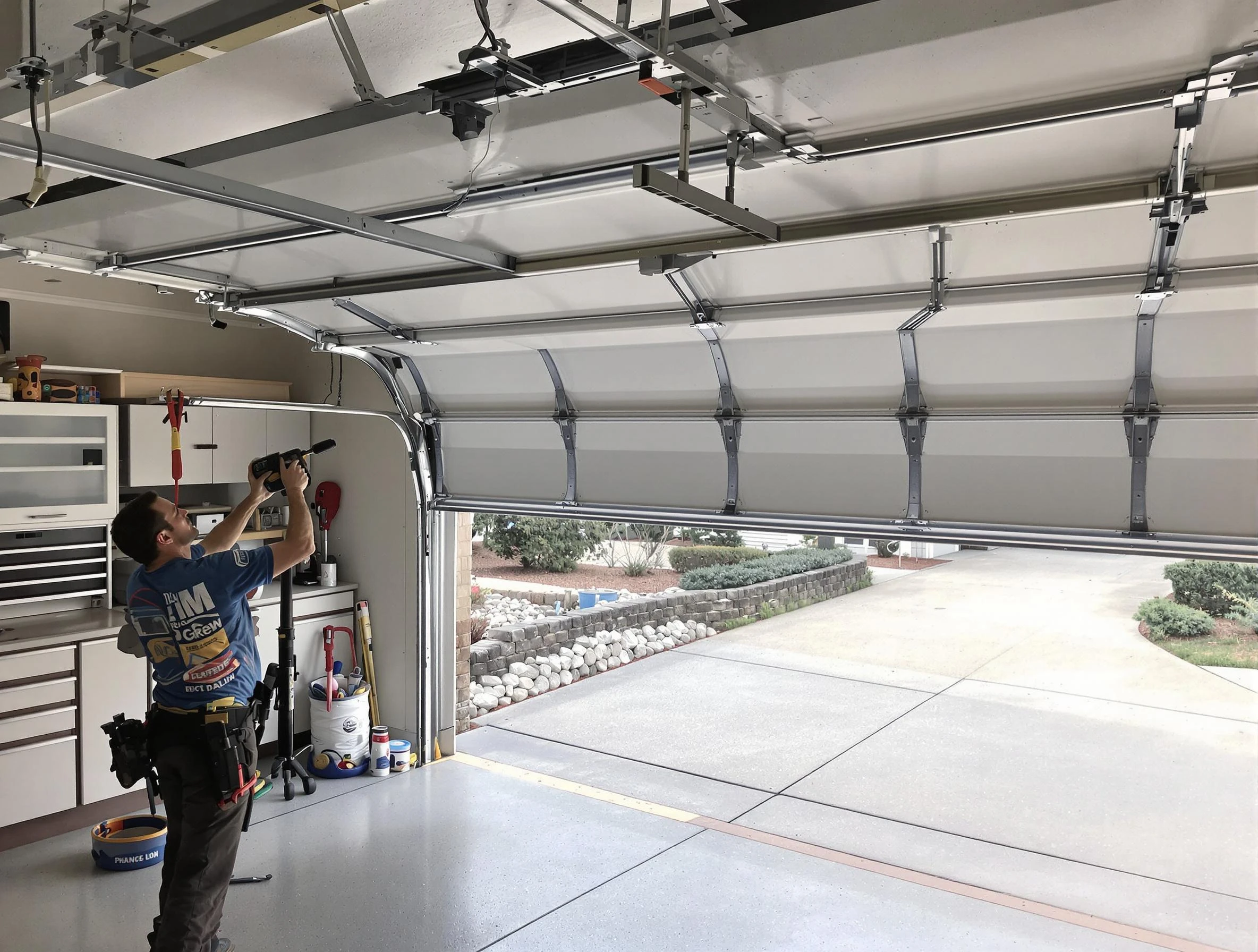 Garage door track repair service by Cherry Creek Garage Door Repair in Cherry Creek